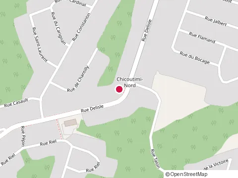 Location of Ecole St-Henri at 284 Rue Delisle, Chicoutimi