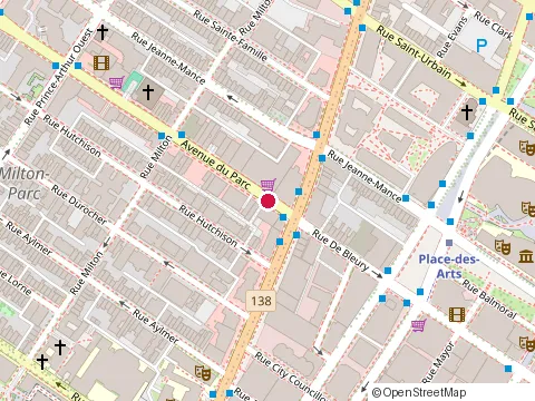 Location of El Sancho at 3458 avenue du Parc, Montréal