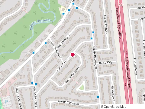 Location of Entreprises Mi-la at 34 Rue d'Alsace, Gatineau