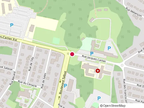 Location of Fondations Universitas at 720-930 Rue Jacques-Cartier E, Chicoutimi