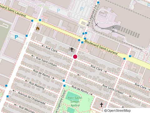 Location of Gestion Mae at 9008 Rue Clark, Montréal