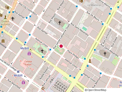 Location of Grand Comptoir at 1225 Sq Phillips, Montréal