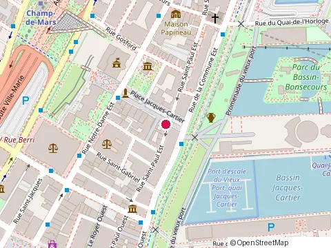 Location of Grill Bistro at 183 Rue Saint-Paul E, Montréal