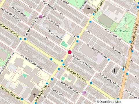 Location of Hotdogeria Restaurant at 2101 Rachel St E, Montréal