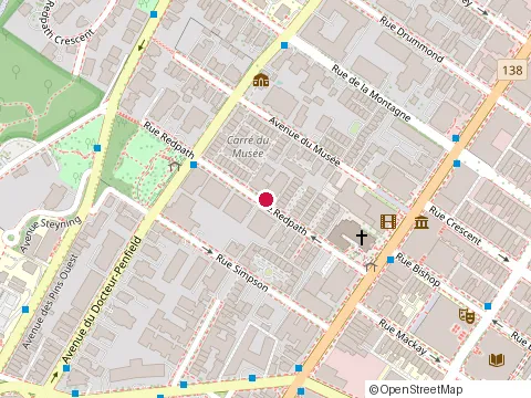 Location of Immeubles Brenda Flanz at 3495 Rue Redpath, Montréal