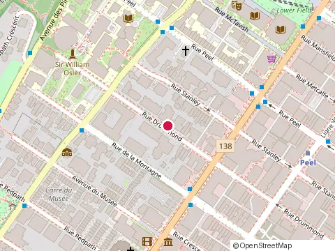 Location of Imperial House at 201-3445 Rue Drummond, Montréal
