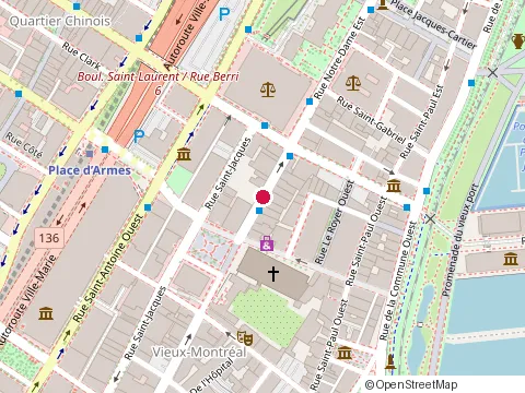 Location of la Haye Degage Linetsky at 28 Rue Notre-Dame E, Montréal