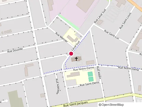 Location of Laurent Archambault at 75 Rue Laval S, Granby