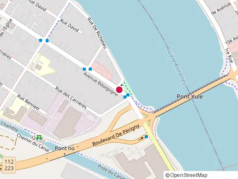 Location of Maison Bleue at 2592 avenue Bourgogne, Chambly