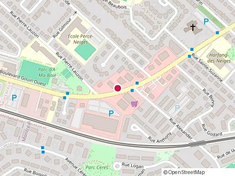 Location of Metro Pizza at 9555 boulevard Gouin, Pierrefonds