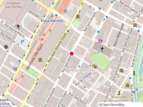 Emplacement de Papillon Bleu au 200 Rue Saint-Jacques, Montréal