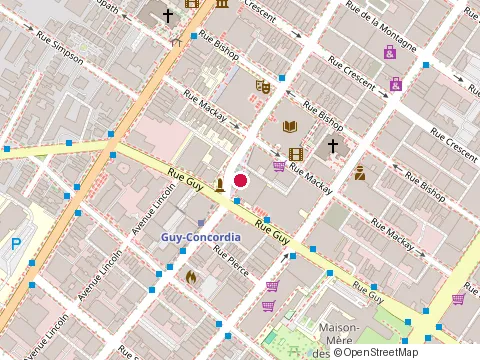 Location of Pizza Bella at 1550 boulevard de Maisonneuve O, Montréal