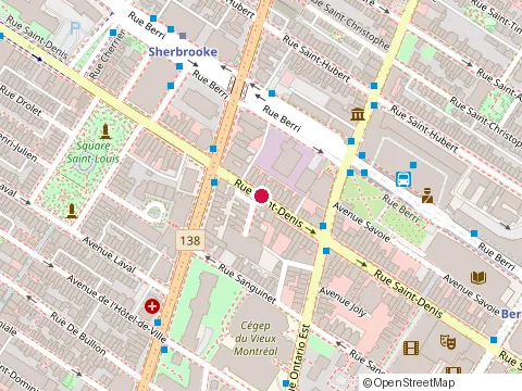 Location of Restaurant Amarone at 2040 Rue Saint-Denis, Montréal