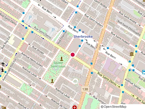 Location of Restaurant Carre St-Louis Enr at 3482 Rue Saint-Denis, Montréal