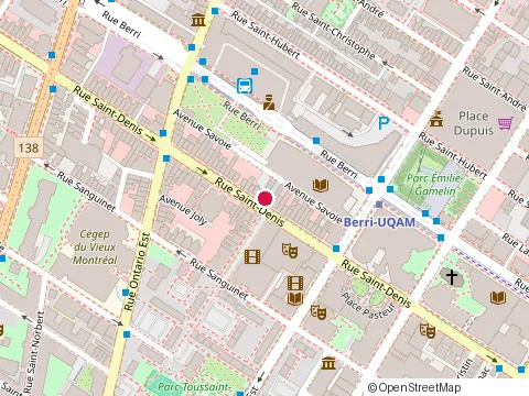 Location of Restaurant Ciao Bar at 1723 Rue Saint-Denis, Montréal