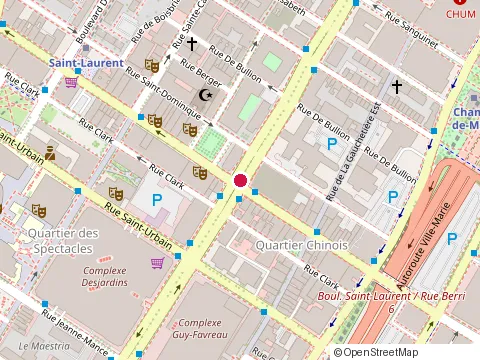 Location of Restaurant Cristal de Saigon at 1068 Boul Saint-Laurent, Montréal