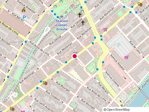 Location of Restaurant Greene at 3400 Rue Notre-Dame O, Montréal