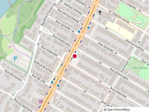 Location of Restaurant King Wah at 2500 boulevard Henri-Bourassa E, Montréal