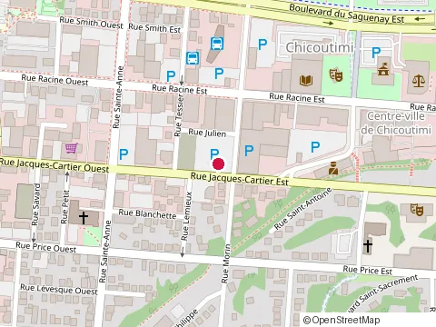 Location of Restaurant la Fourchette at 291 Rue Morin, Chicoutimi