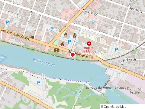 Location of Restaurant la Legende at 20 Rue Principale E, Magog