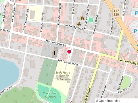 Location of Restaurant la Table Grecque at 99 Rue Principale E, Sainte-Agathe-des-Monts
