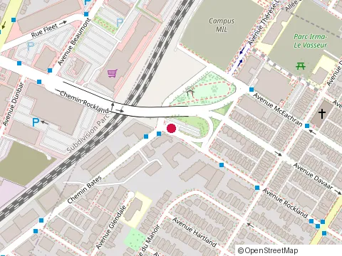 Location of Restaurant le Manoir Outremont at 1000 avenue Rockland, Outremont