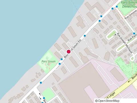 Location of Restaurant les Tours Gouin at 6801 boulevard Gouin E, Montreal-Nord