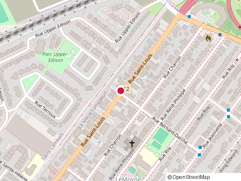 Location of Resto-Bar Chez Larry at 25 Rue Saint-Louis, LeMoyne