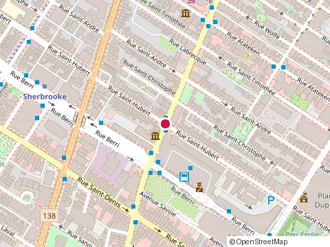 Location of Rqoh at 533 Rue Ontario E, Montréal