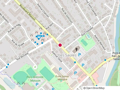 Location of Salle de Quilles les Saules at 3110 boulevard Masson, Québec