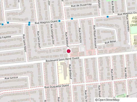 Location of Salle de Quilles St-Rene at 416 Rue Brebeuf, Gatineau