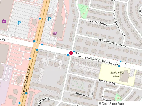 Location of Service de Garde at 1750 boulevard du Tricentenaire, Montréal
