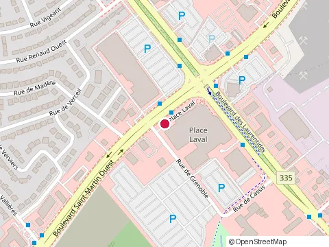 Location of Service de Remboursement at 1 Place Laval, Laval