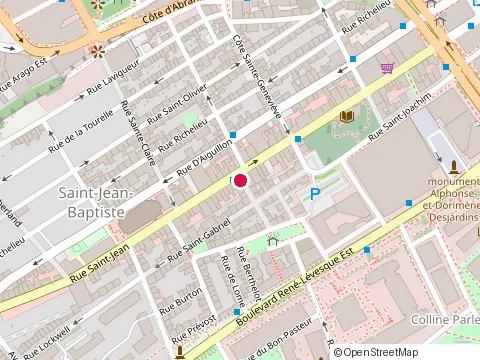Location of Textiles Dam Inc at 586 Rue St-Jean, Québec