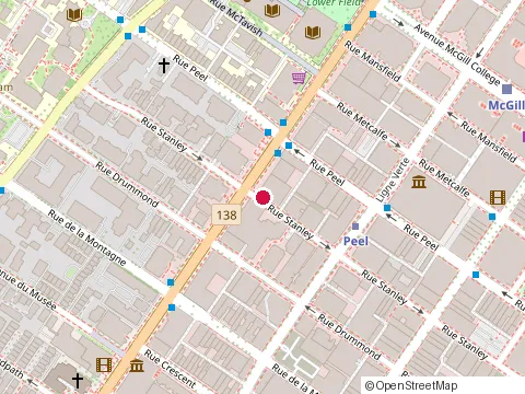 Location of Tower Co at 1230-2045 Rue Stanley, Montréal