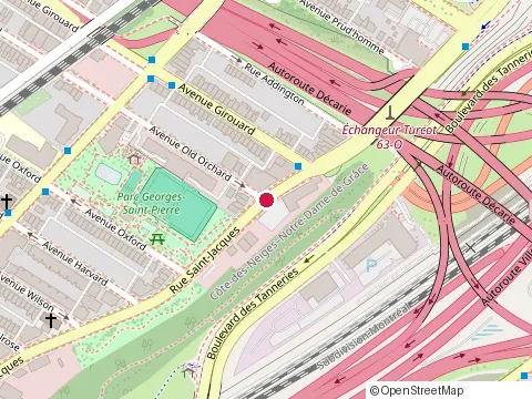 Location of 100Douleurs.Com at 201-5515 Rue Saint-Jacques, Montréal