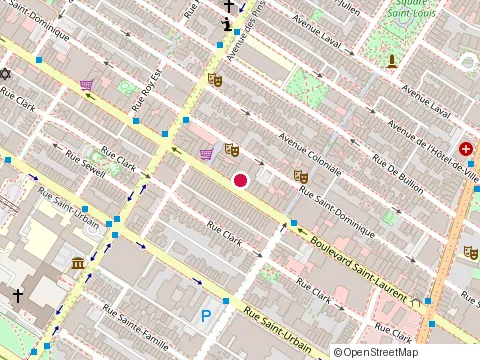 Location of 31 Latitude at 3627 boulevard Saint-Laurent, Montréal