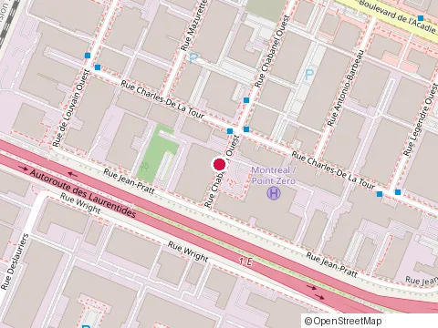 Location of 450-Fenetre at 1605 Rue Chabanel O, Montréal