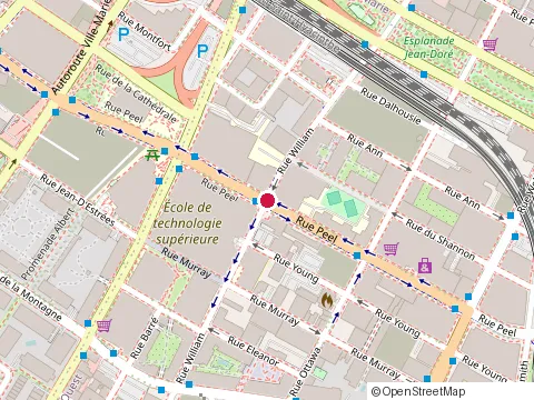 Location of 6Ix Real Estate at 800-355 Rue Peel, Montréal