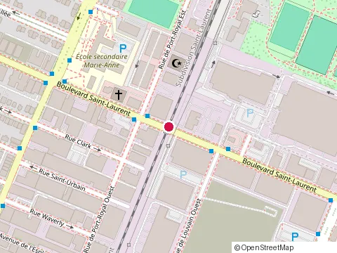 Location of 9600 le Restaurant at 9580 boulevard Saint-Laurent, Montréal