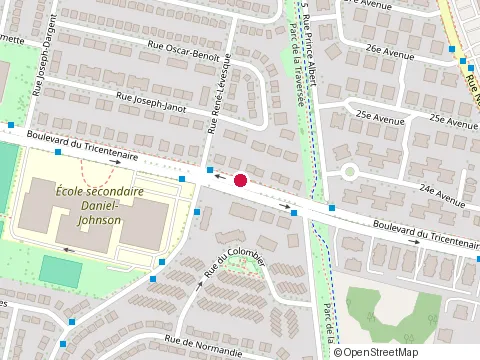 Location of 975 du Tricentenaire at 204-975 boulevard du Tricentenaire, Montréal