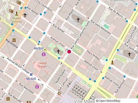 Location of A la Japonaise at 625 Rue Sainte-Catherine O, Montréal