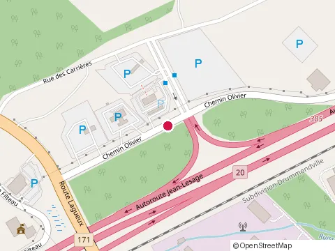 Location of A&W Restaurant - St-Nicolas at 1230  chemin Olivier, Saint-Nicolas