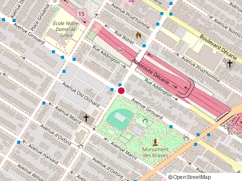 Location of Acuclinique at 3489 avenue Girouard, Montréal