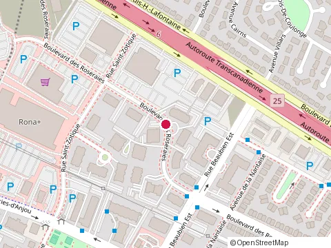 Location of Adomus, Construction&Transformation at 6901 Blv. des Roseraies, Montréal