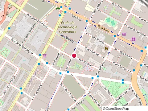 Location of Aééts-Association Étudiante de l'Éts at Rue William Local d-2036, Montréal