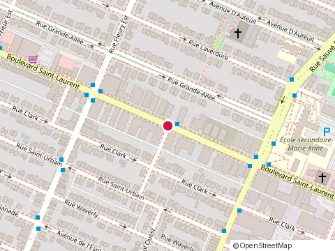 Location of Aefm-Construction Inc. at 10094 boulevard Saint-Laurent, Montréal