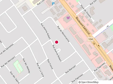 Location of Agence Pierre Hudon at 262 Rue Jeanne-Robert, Saint-Jean-sur-Richelieu