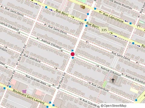 Location of Ahuntsic Elementary School-Annex at 9900 Avenue d'Auteuil, Montréal