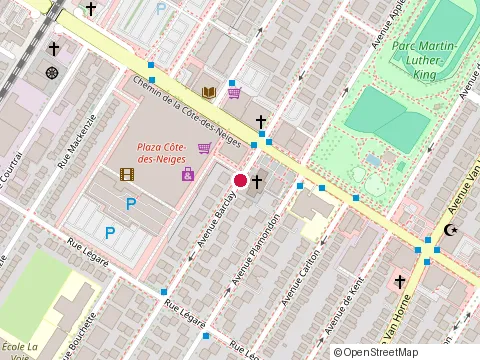 Location of Aladdin Restaurant (Plaza Cote des Neiges), Montréal